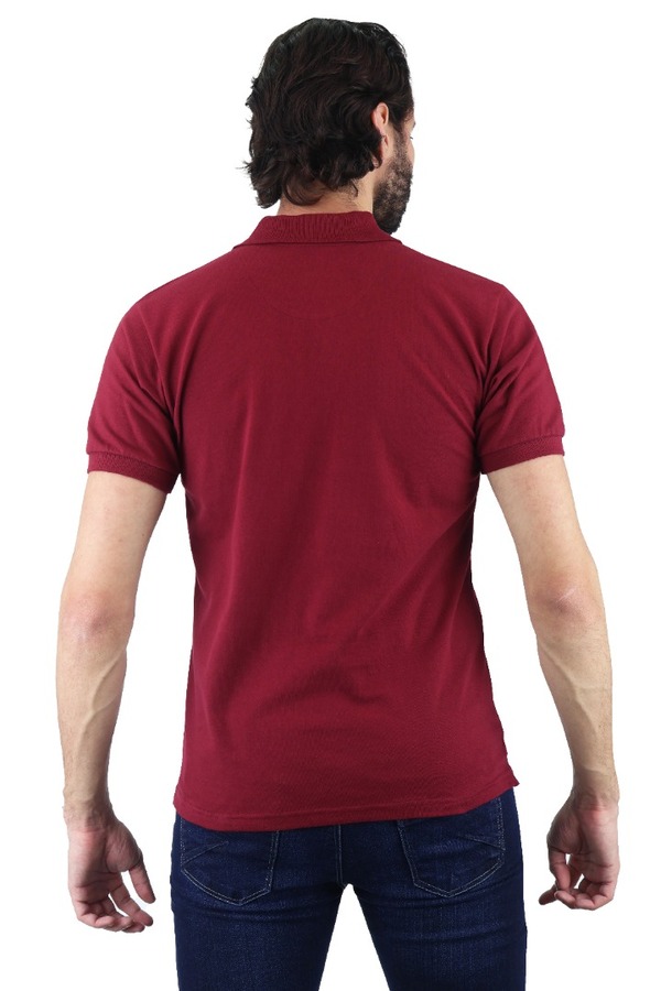 Playera tipo polo online color vino